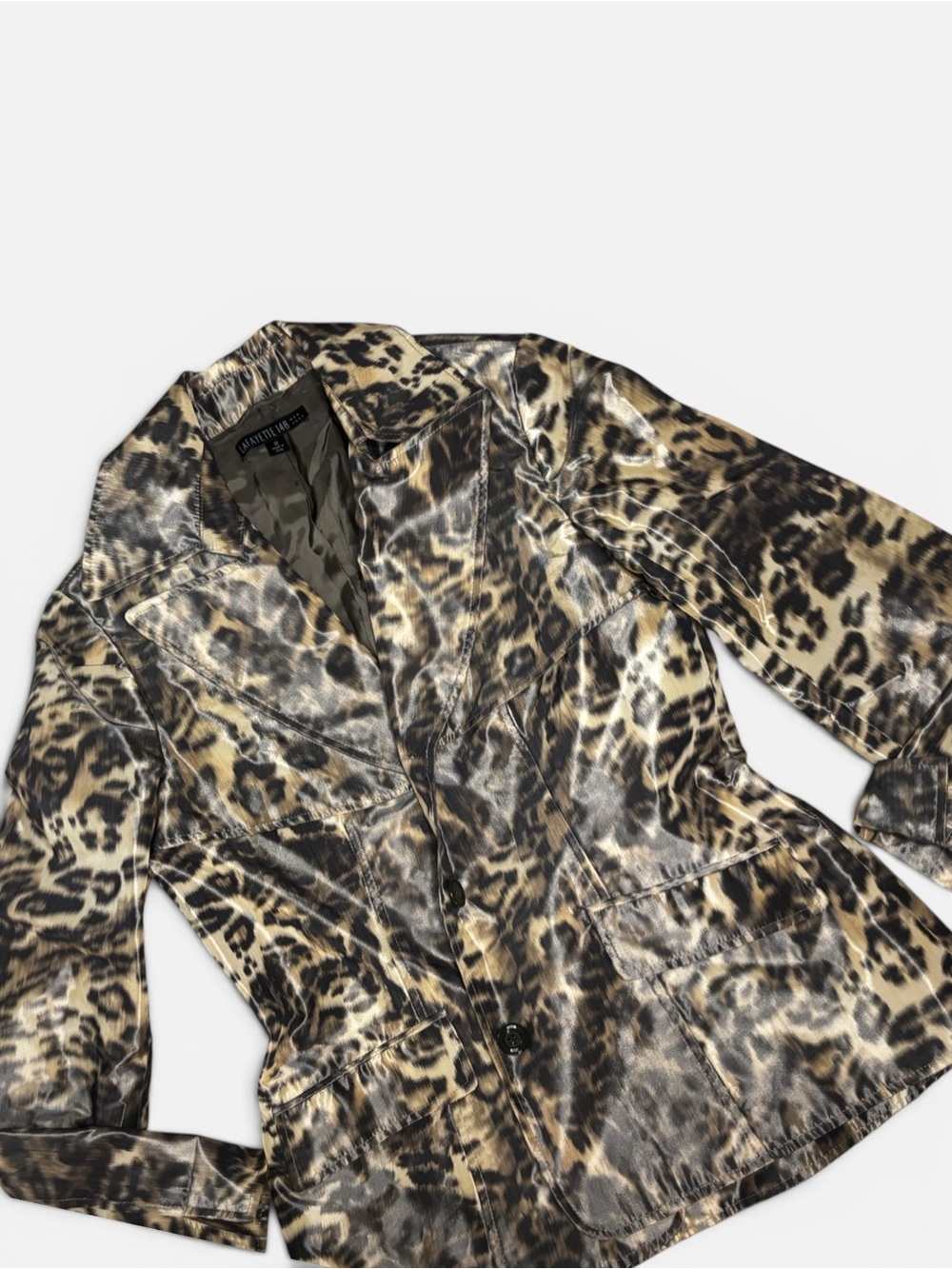 Lafayette 148 New York Leopard-Print Blazer in Brown and Black